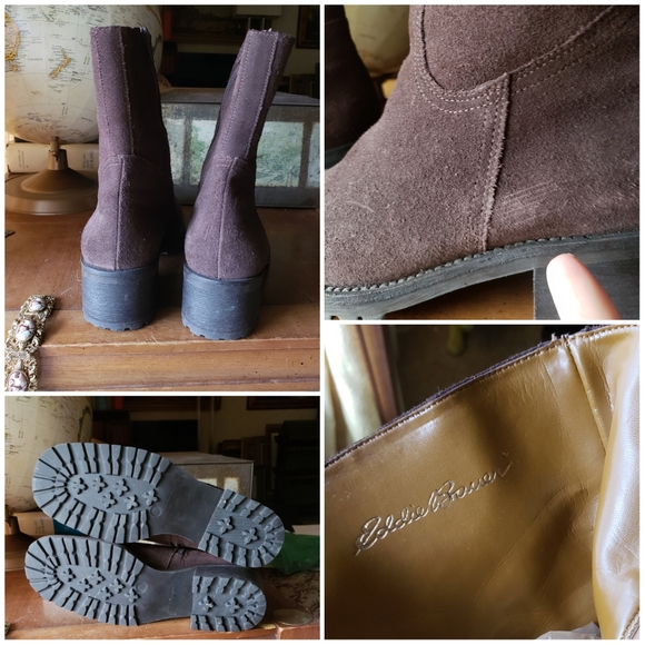 🚫SOLD🚫 Vintage Suede Leather Ankle Boots - Picture 2 of 4